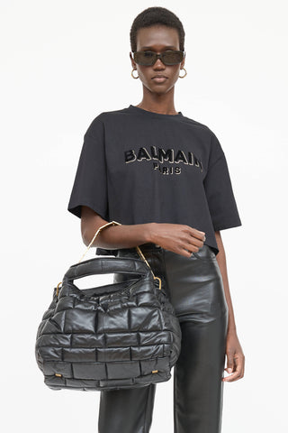 Balmain Quilted Leather Fortune Bag