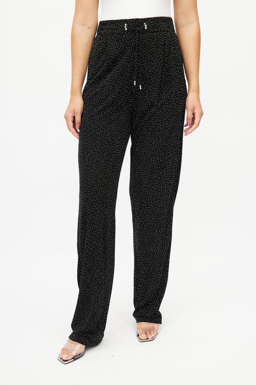 Balmain Black & Silver Rhinestone Pant
