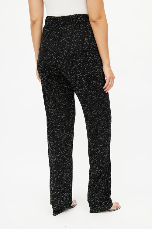 Balmain Black & Silver Rhinestone Pant