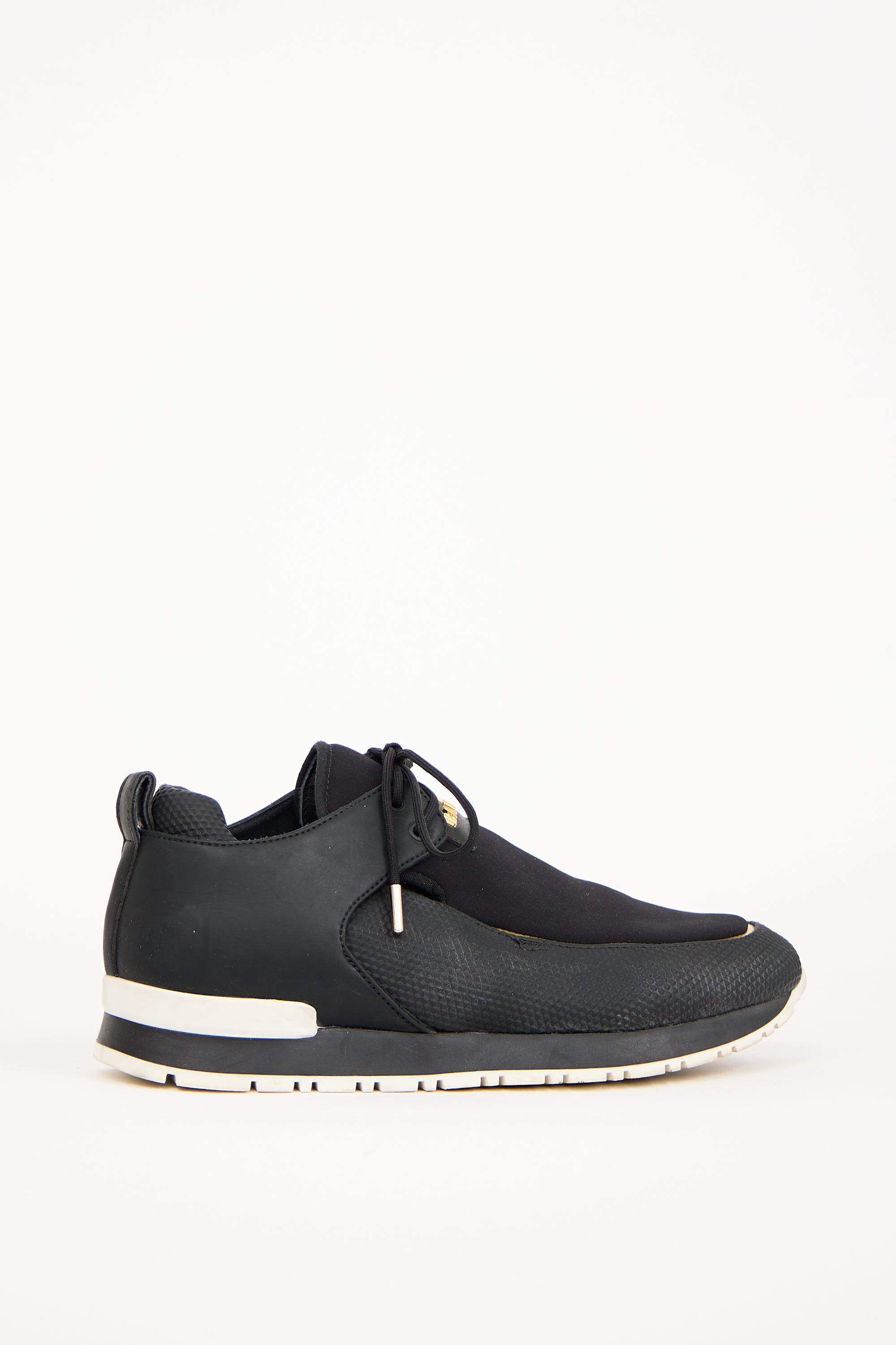 Balmain Black Leather Doda Sneaker