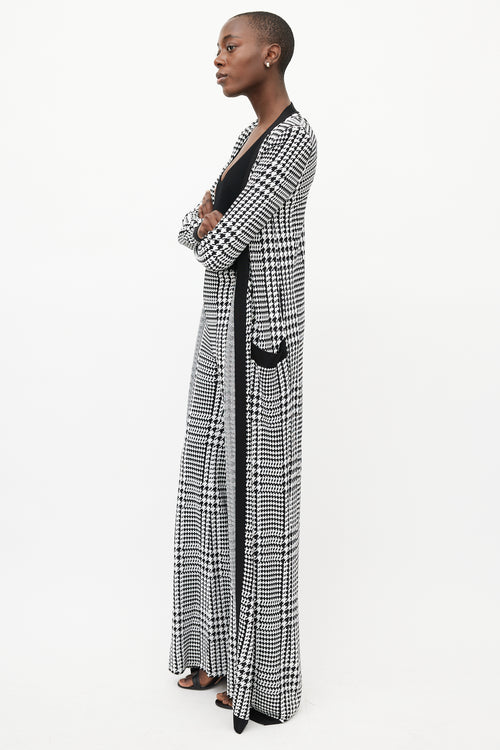 Balmain Black & White Houndstooth Knit Co-Ord Set
