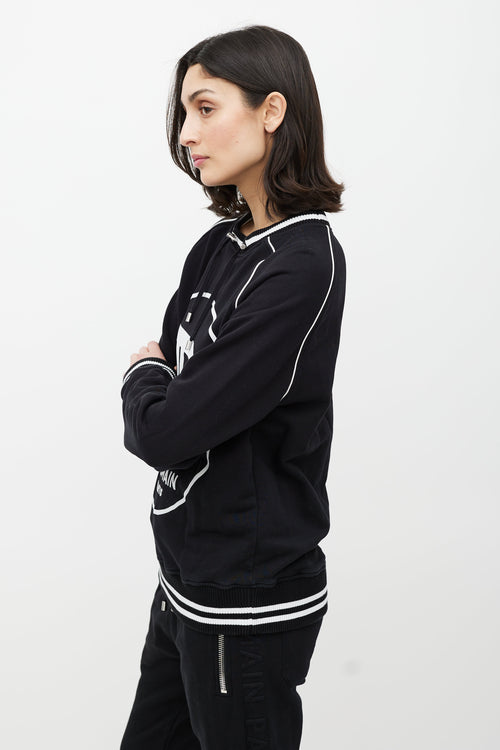 Balmain Black & White Logo Sweatshirt