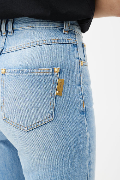 Balmain Blue & Gold Slim Jeans