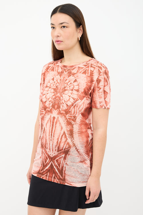 Balmain Burnout Graphic T-Shirt