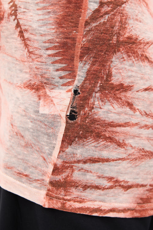 Balmain Burnout Graphic T-Shirt
