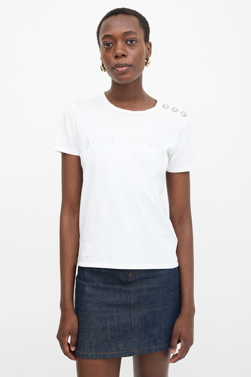 Balmain Button Logo T-Shirt