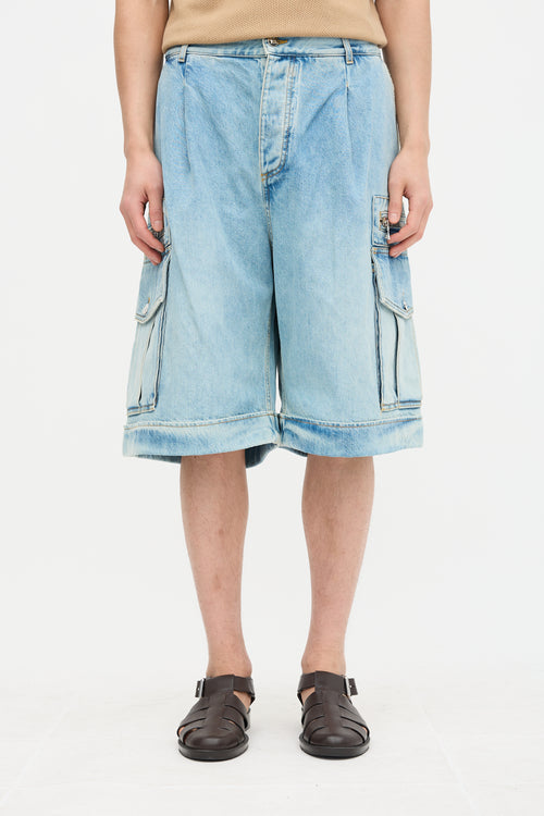 Balmain Denim Bermuda Shorts