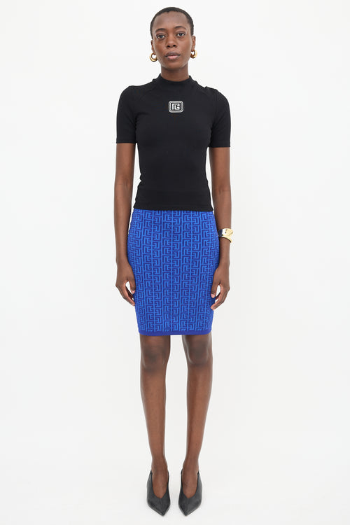 Balmain Embroidered Retro PB T-Shirt