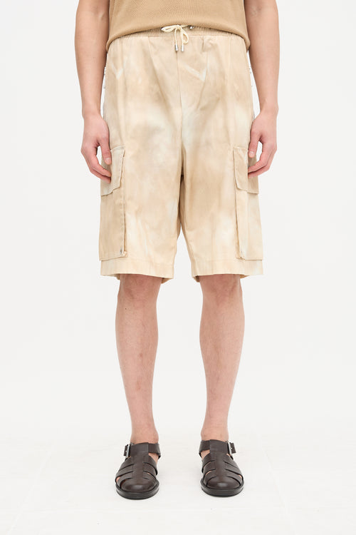 Balmain Faded Cargo Logo Shorts