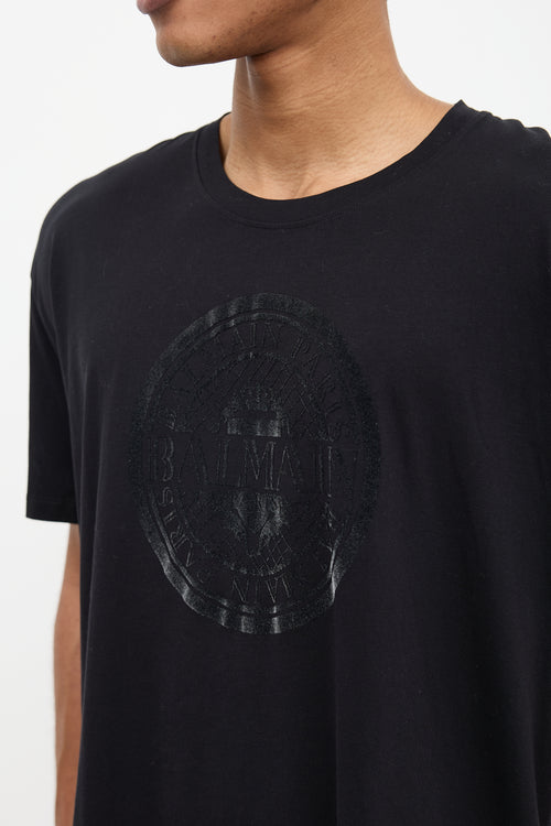 Balmain Frosted Velvet Logo T-Shirt