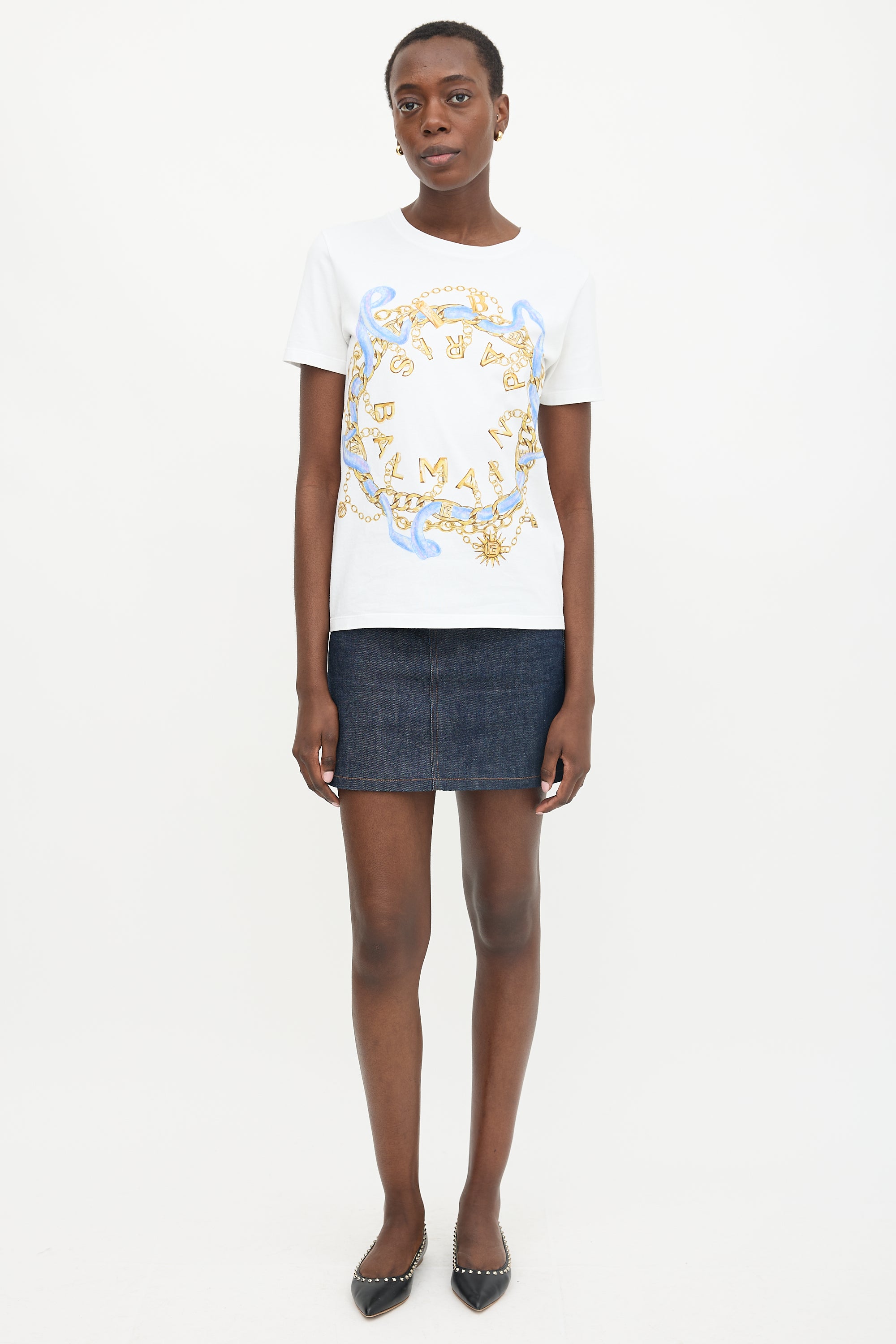 Balmain Graphic Logo T-Shirt