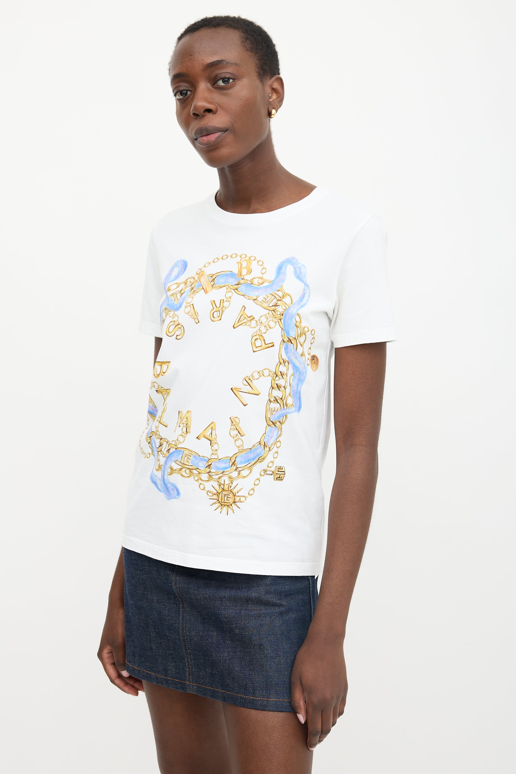 Balmain Graphic Logo T-Shirt