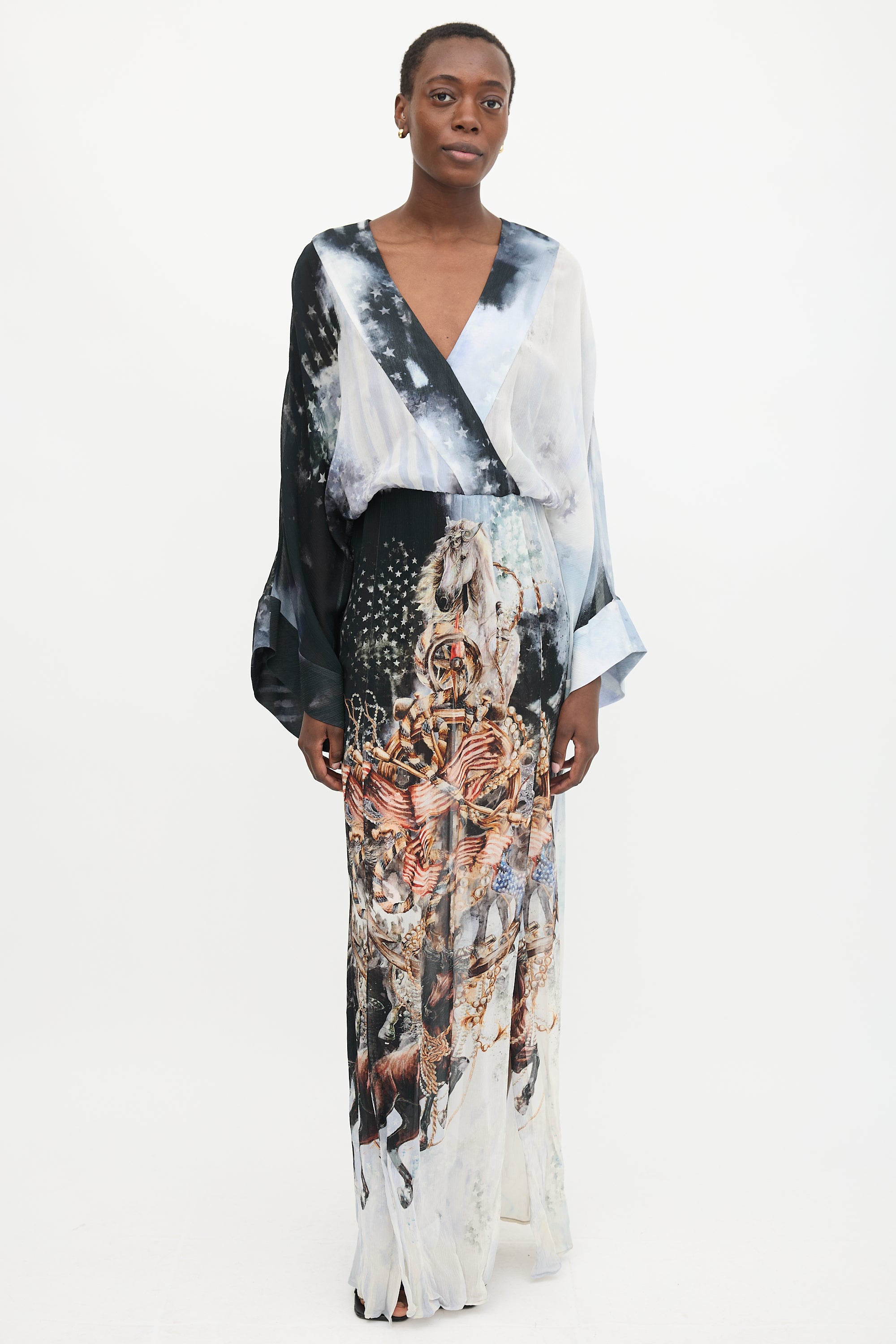 Balmain Silk Stars & Stripes Dress