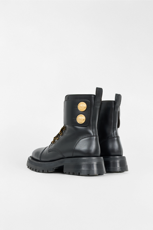 Balmain Leather Ranger Combat Boot