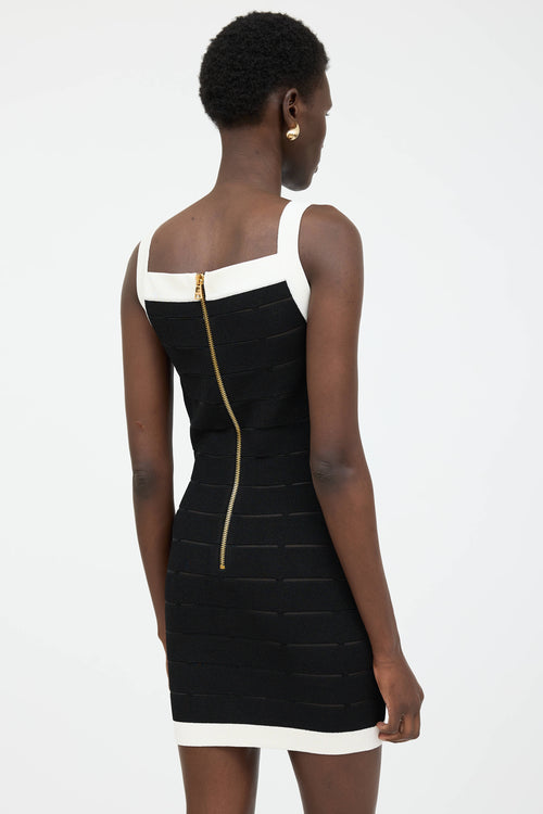 Balmain Mesh Panel Bodycon Dress