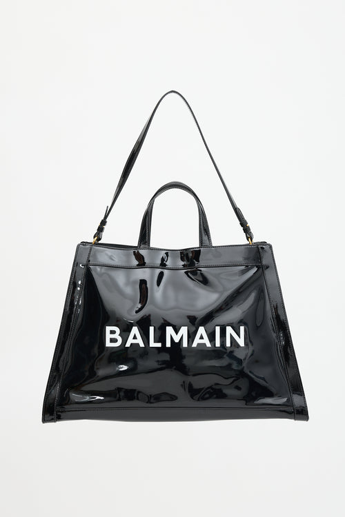 Balmain Patent Logo Tote Bag