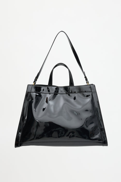 Balmain Patent Logo Tote Bag