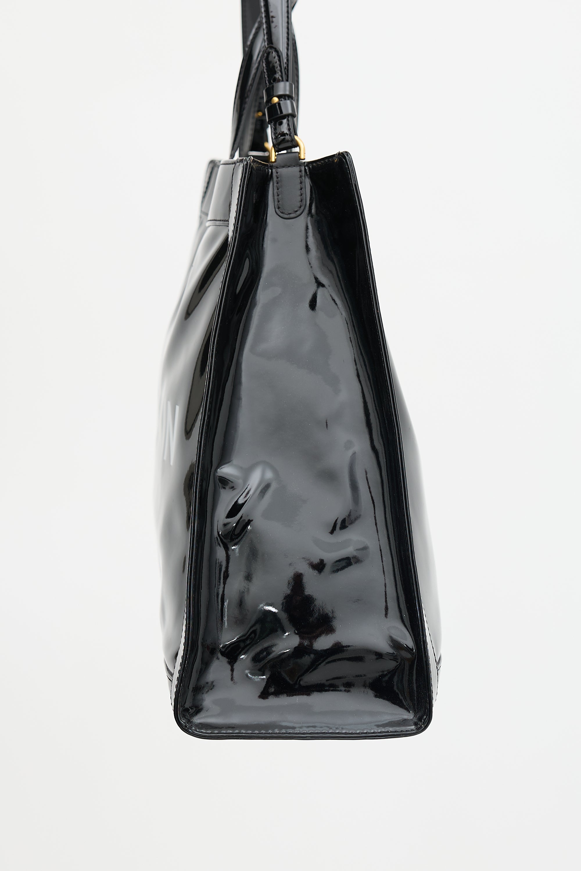 Balmain Patent Logo Tote Bag