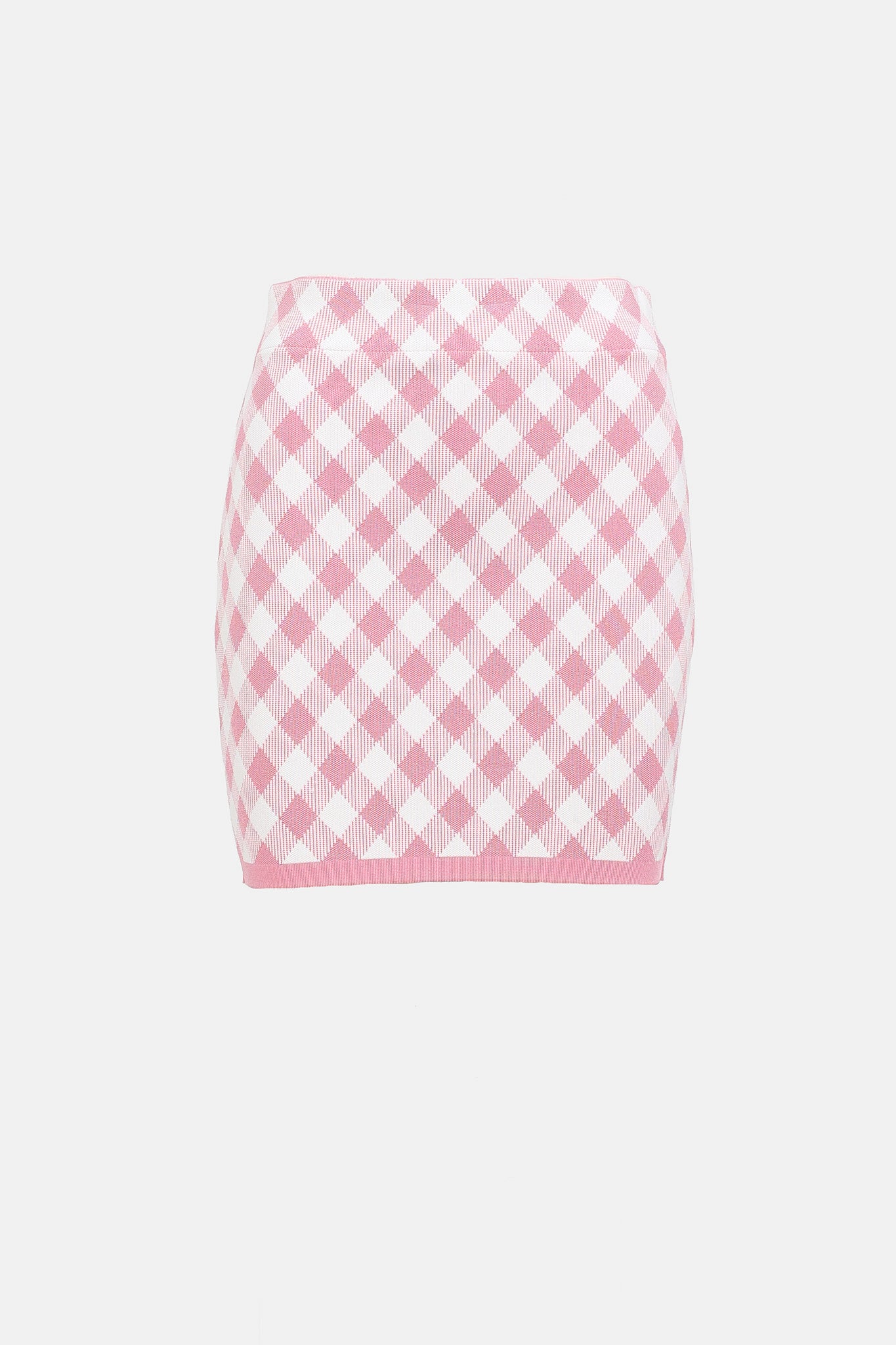Balmain Knit Checkered Mini Skirt