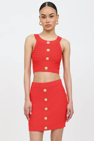 Balmain Knit Cropped Top