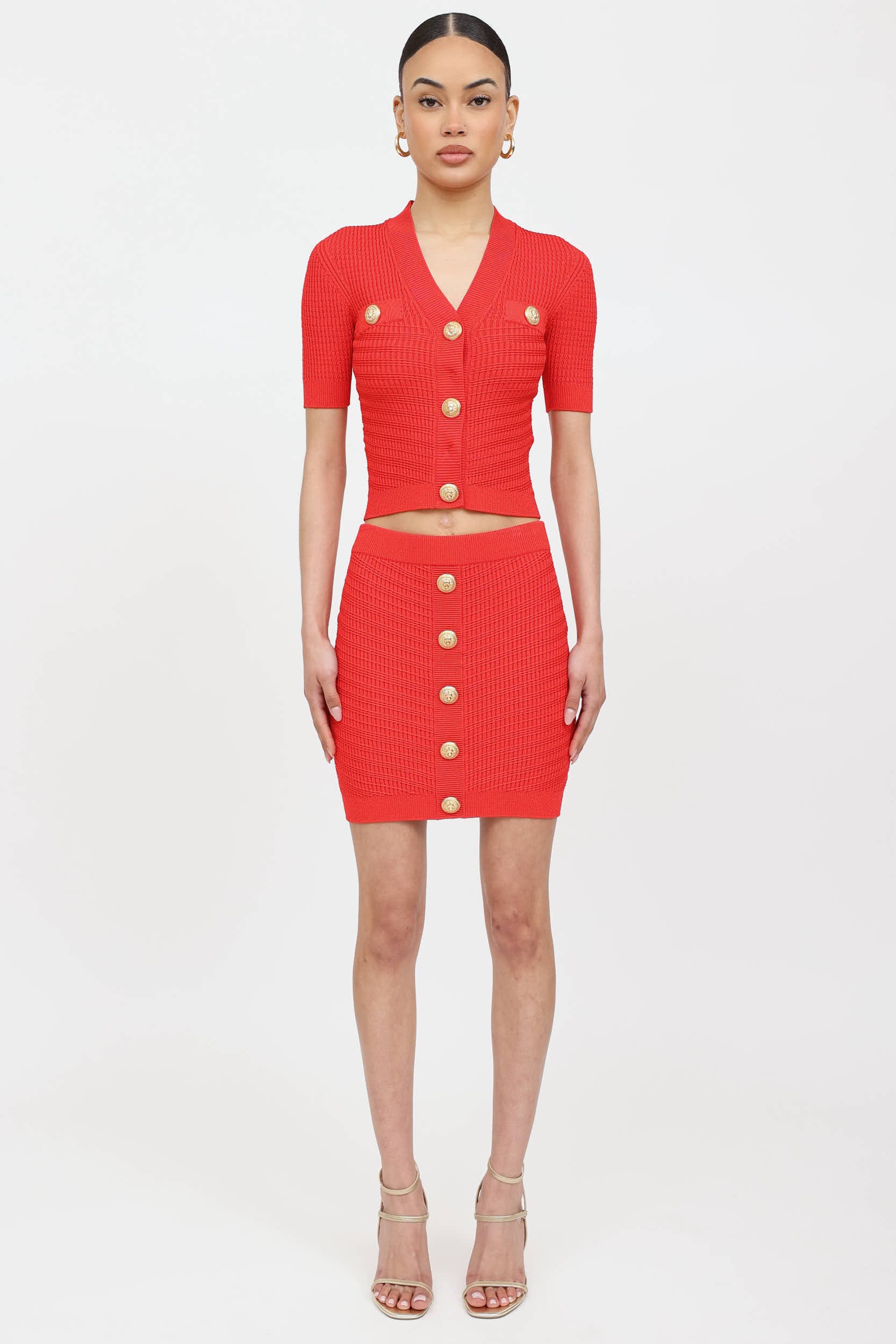 Balmain Knit Button Top