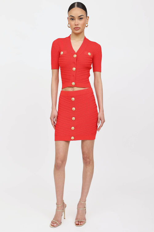 Balmain Knit Button Top