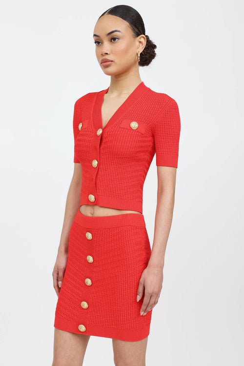Balmain Knit Button Top