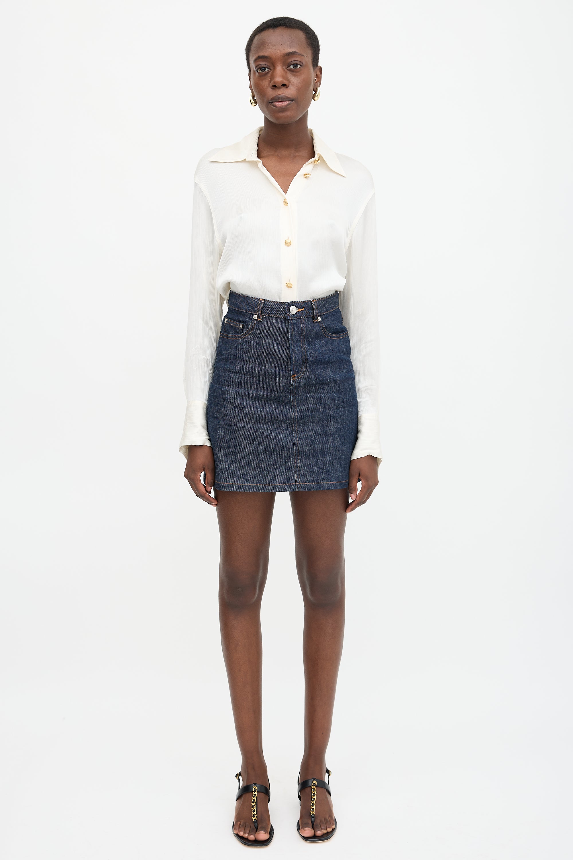 Balmain Silk Plisse Blouse