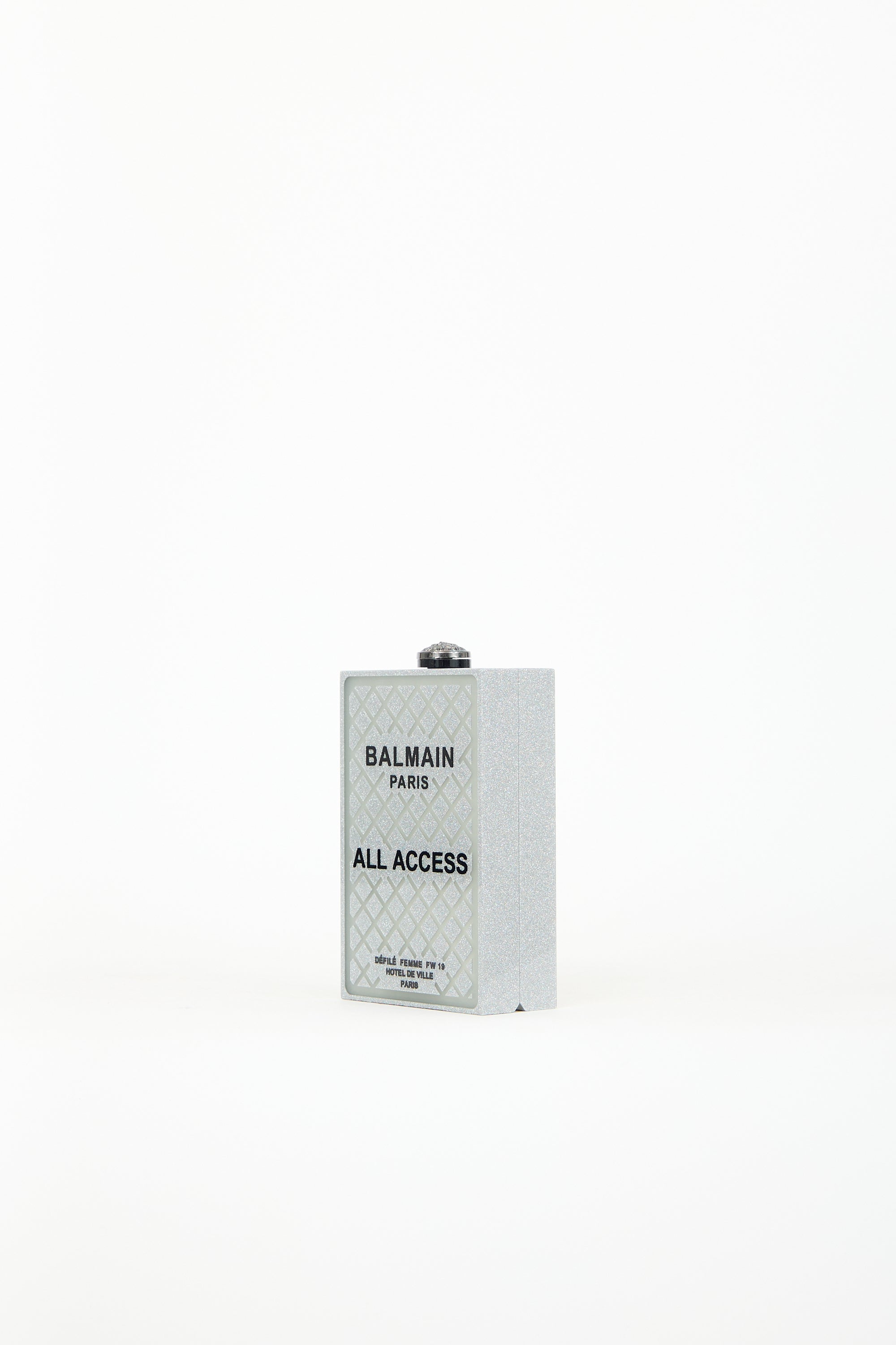 Balmain Silver All Access Minaudiere Box Bag