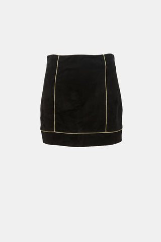Balmain Suede Mini Skirt