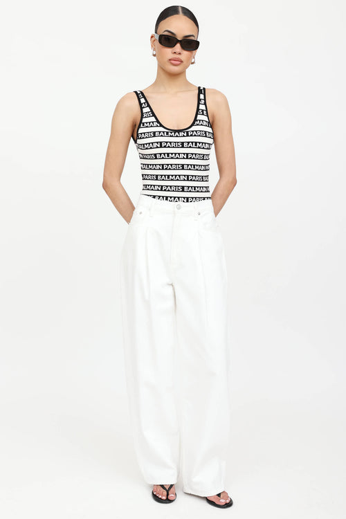 Balmain Logo Jacquard Bodysuit