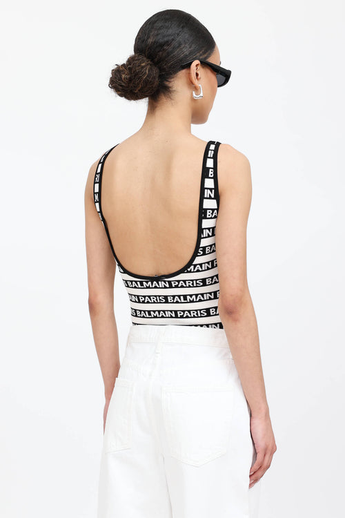 Balmain Logo Jacquard Bodysuit
