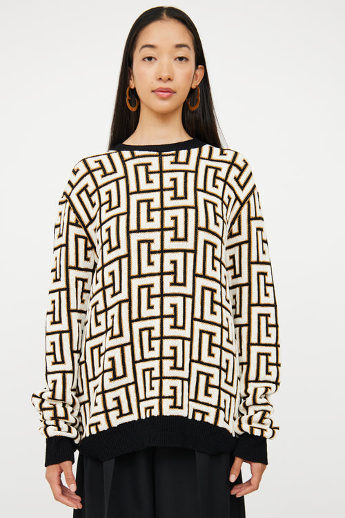 Monogram Blanket Sweater