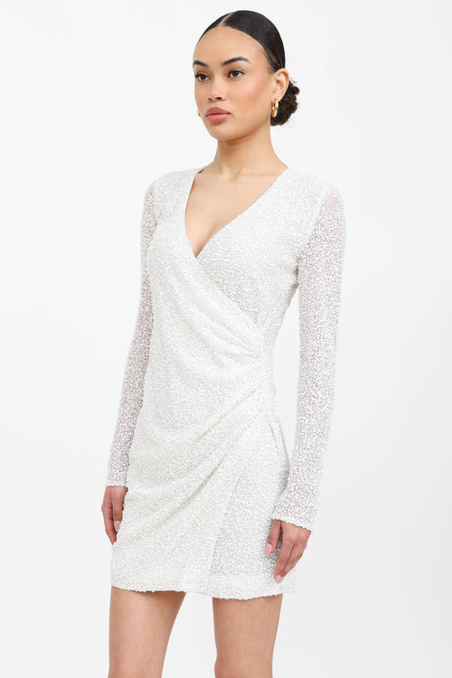 Balmain Sequin Long Sleeve Dress