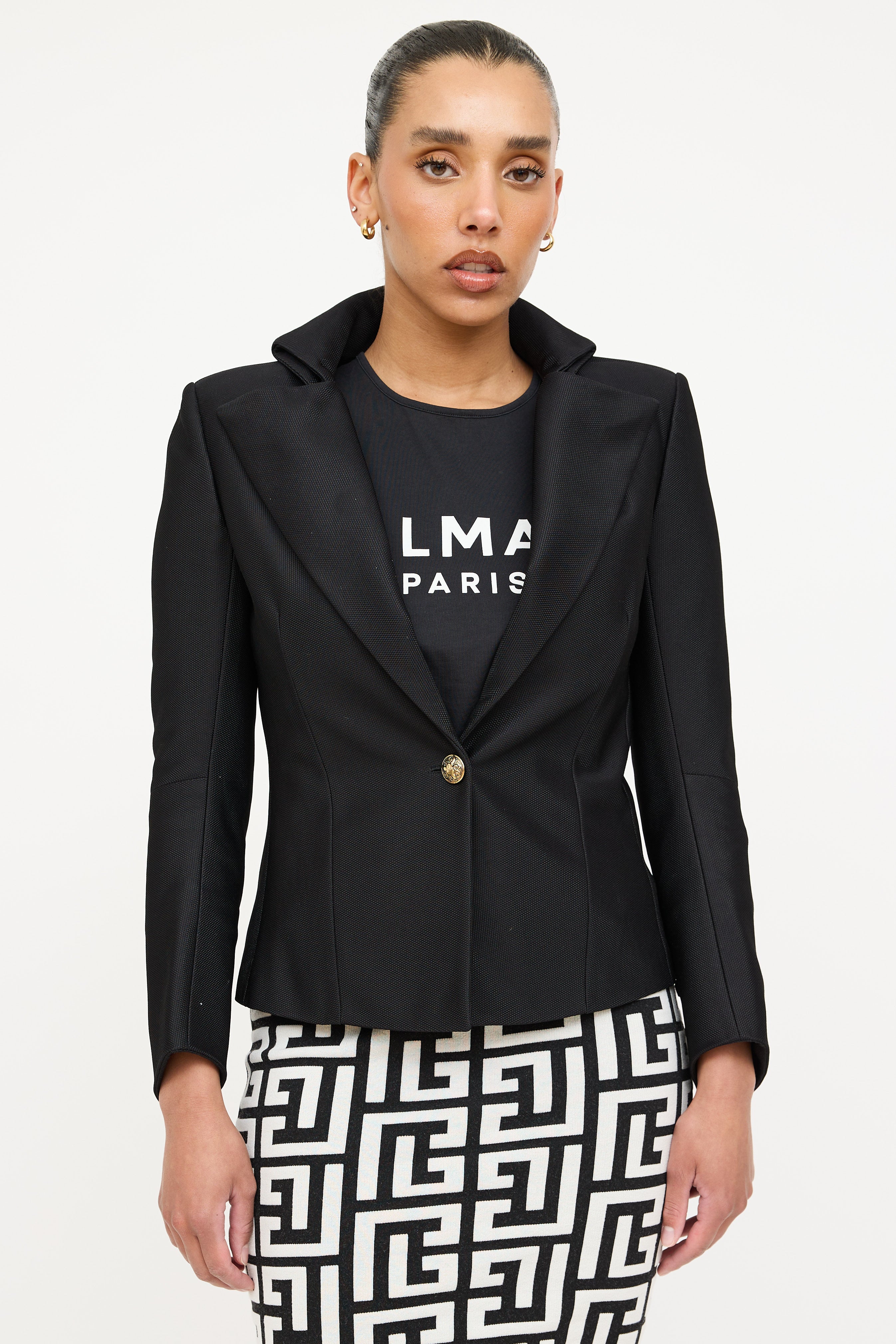 Balmain Woven Layered Blazer