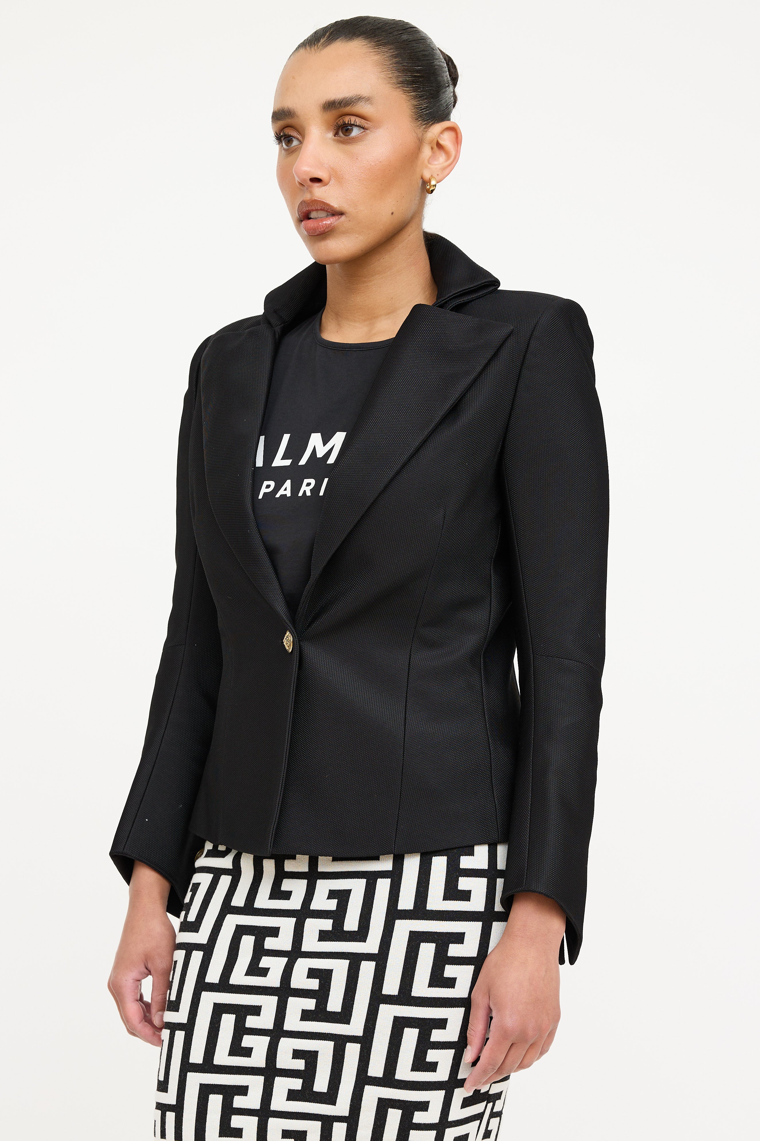 Balmain Woven Layered Blazer