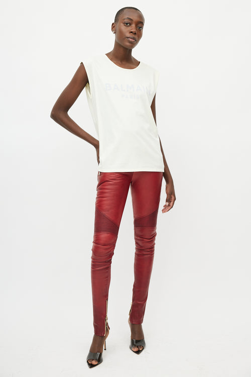 Balmain Yellow & Gold Logo Top