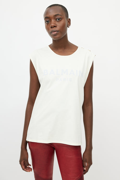 Balmain Yellow & Gold Logo Top