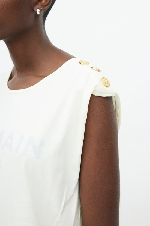 Balmain Yellow & Gold Logo Top