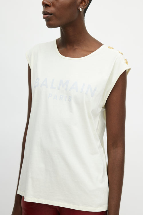 Balmain Yellow & Gold Logo Top