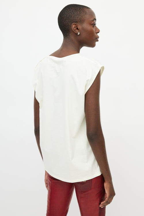 Balmain Yellow & Gold Logo Top