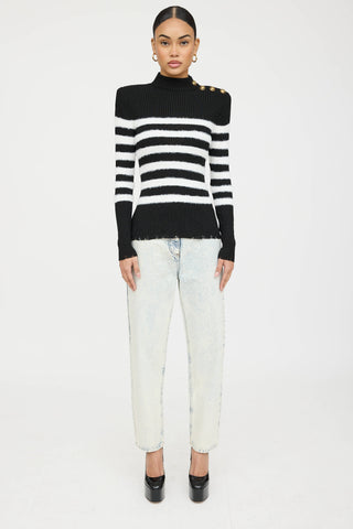Balmain Acid Wash Straight Jeans