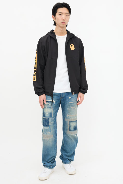 Bape Black & Orange Logo Light Jacket