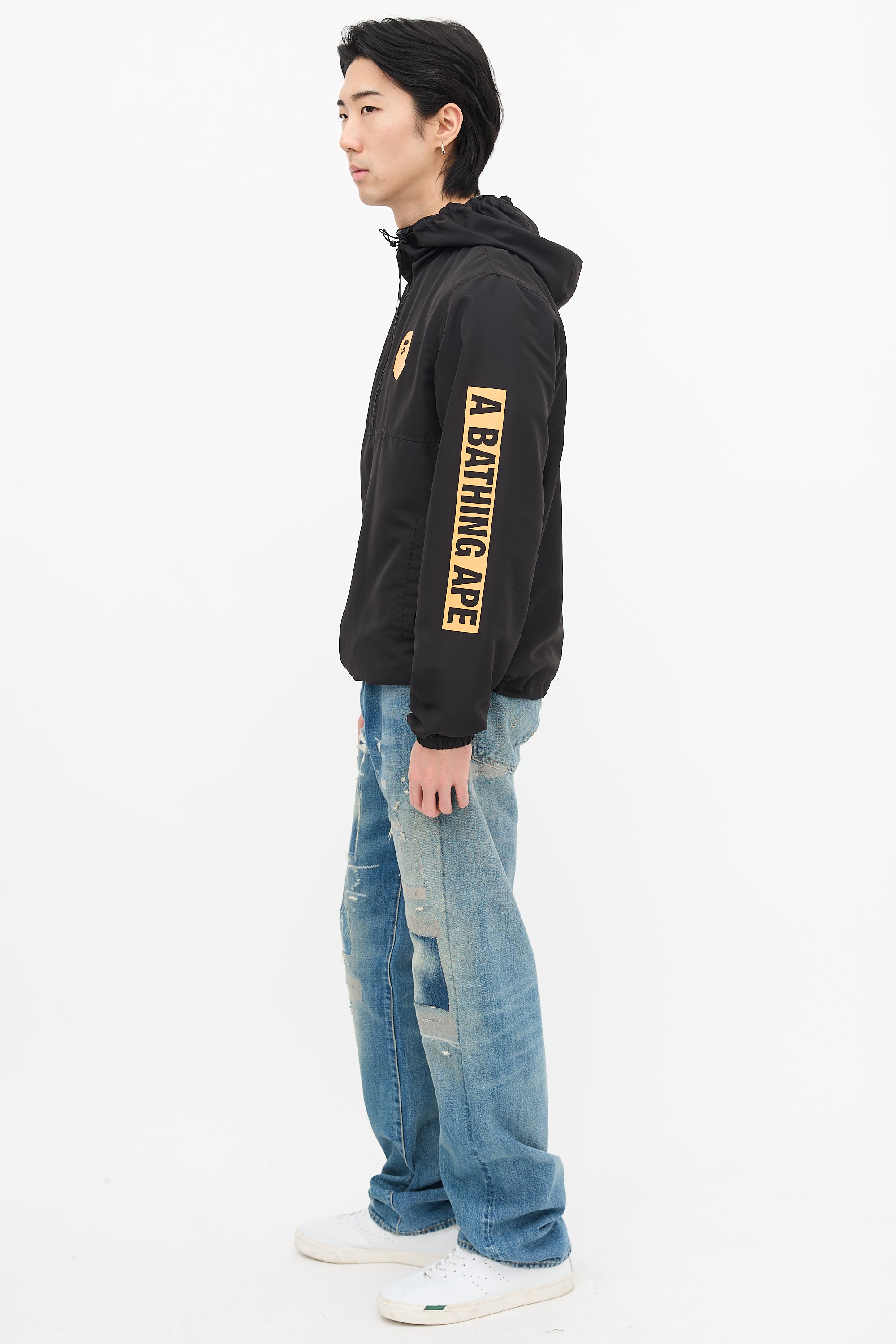 Bape Black & Orange Logo Light Jacket