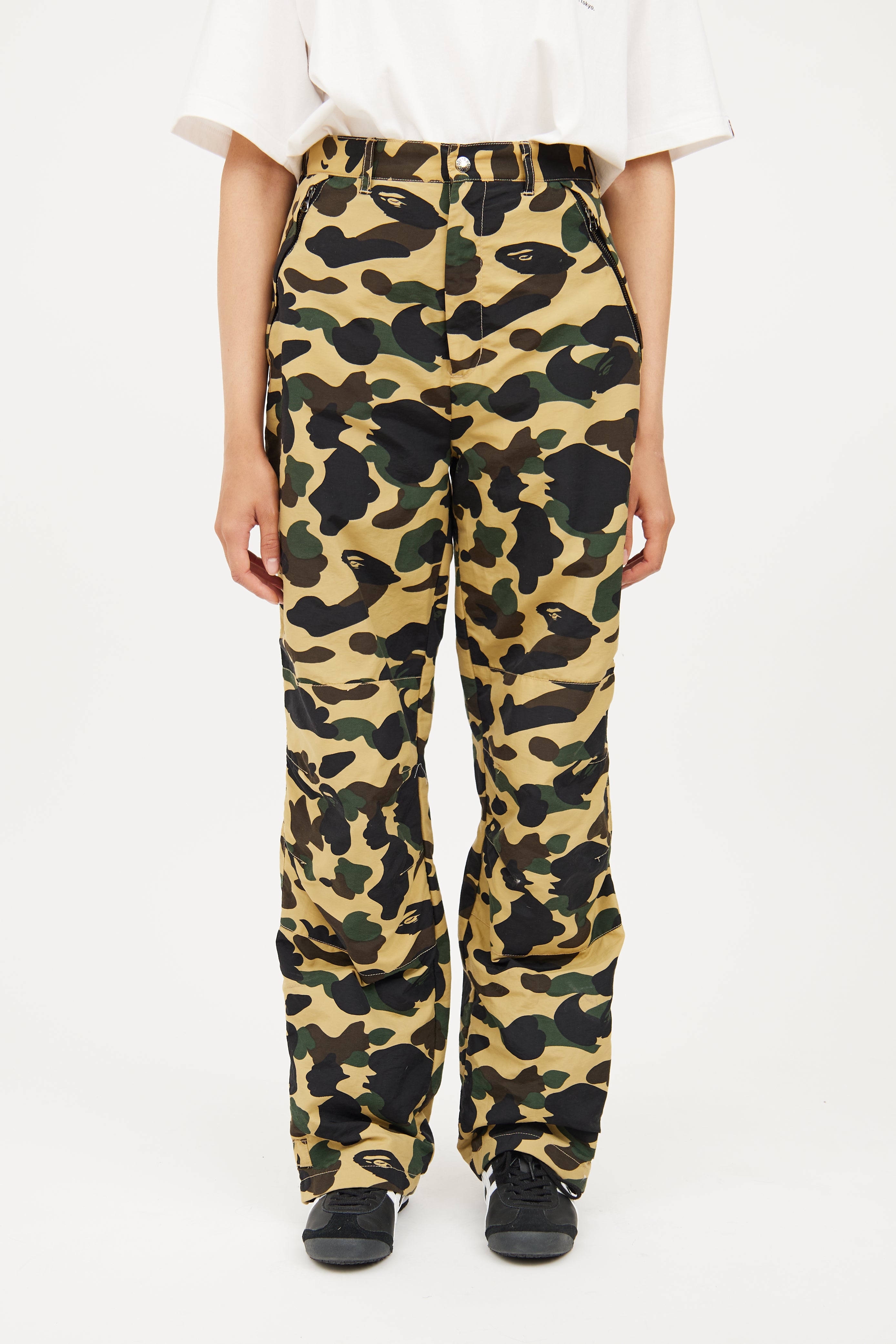 Bape Green Camo Nylon Pant