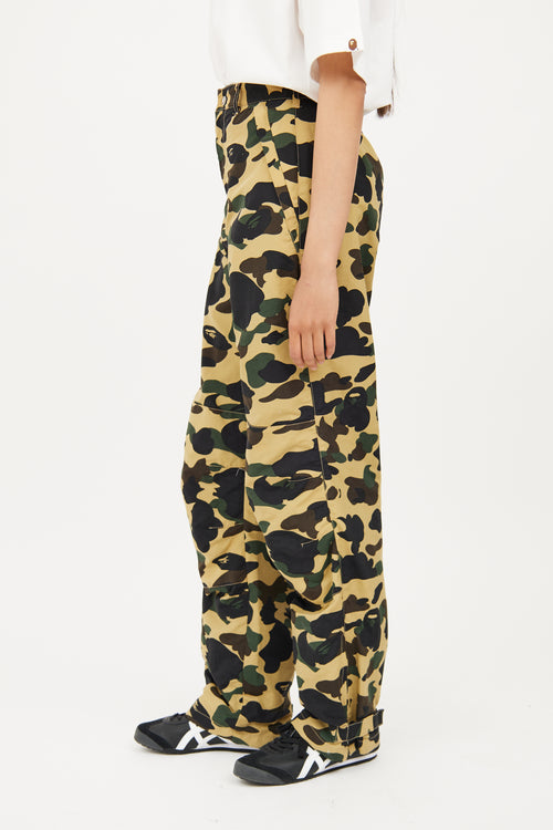 Bape Green Camo Nylon Pant