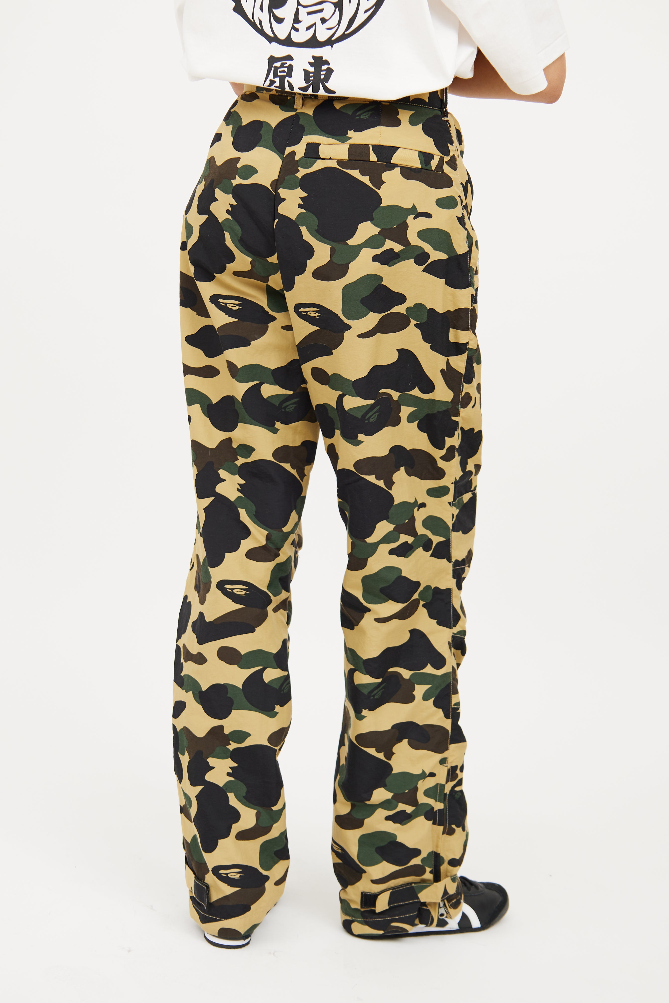 Bape Green Camo Nylon Pant