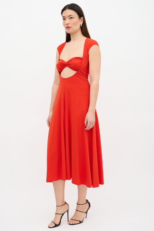 Beaufille Baes Cut Out Midi Dress