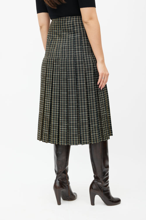 Beaufille Black & Multicolour Kari Plaid Wrap Skirt