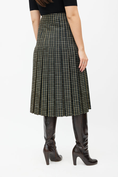 Beaufille Black & Multicolour Kari Plaid Wrap Skirt